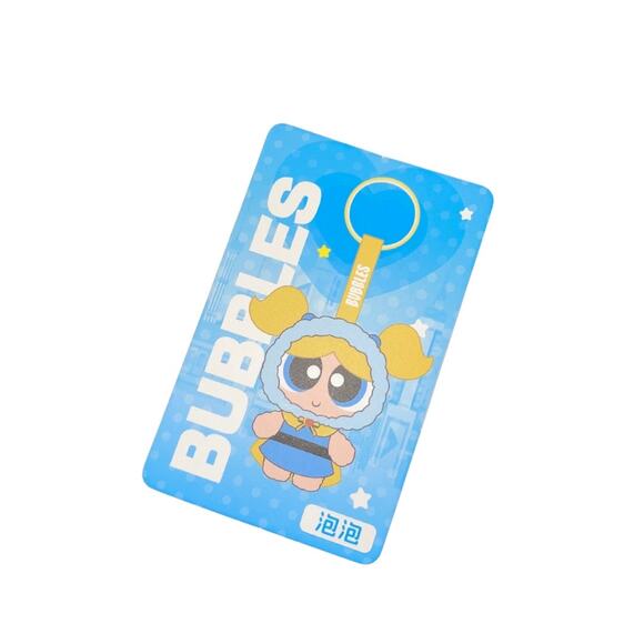 HUGKIS Plush Bubbles Keychain Powerpuff Girls Blind Box Cloak Doll NWOT - Picture 3 of 6